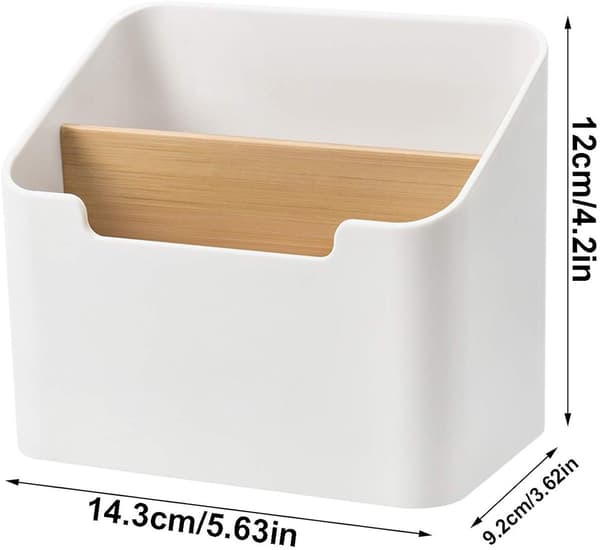 Multifunktionell förvaringslåda - organisation och ordning - 1 styck - bambu och PS-material