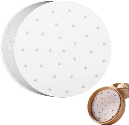 100 ark bakplåtspapper - runda, 20 cm i diameter - non-stick beläggning, bambu.