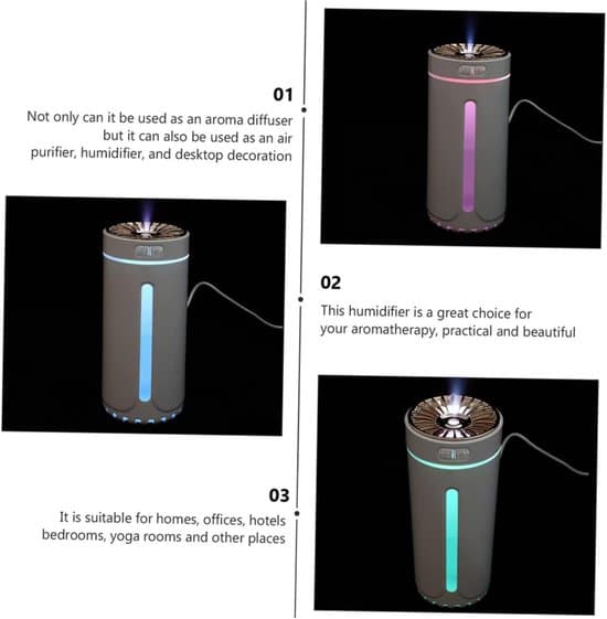 Bil natlys – Mini aroma diffuser – USB luftfugter – LED natlys – Ideel til afslapning.