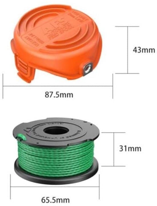 Trådspoler til Black & Decker GL7033 GL8033 GL9035 - 4 stk. + spolehætte