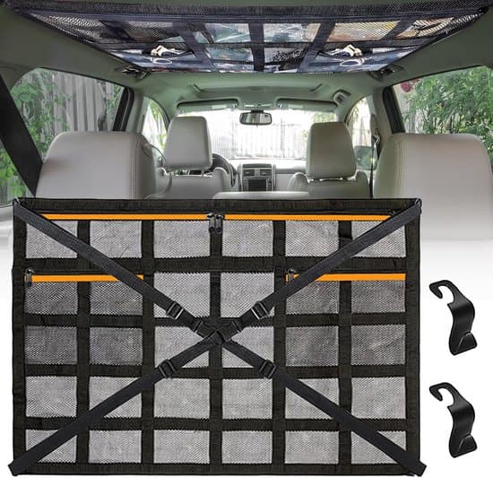 Bil/Autocamper Bagagenet - Elastisk - 90x65cm - Sort