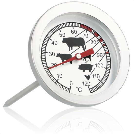 Köttermometer - kökstermometer - termometer - grilltermometer - kökstermometer med sond - rostfritt stål - silver