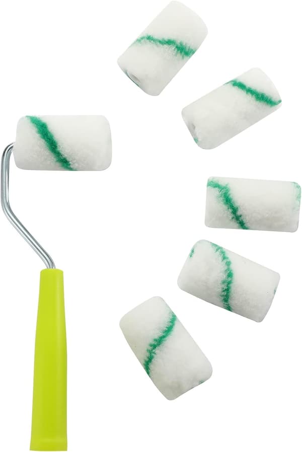 8-pack 2-tums mini-målarrollerset, högdensitetstygrollers med ram och tråg för DIY-stencilprojekt