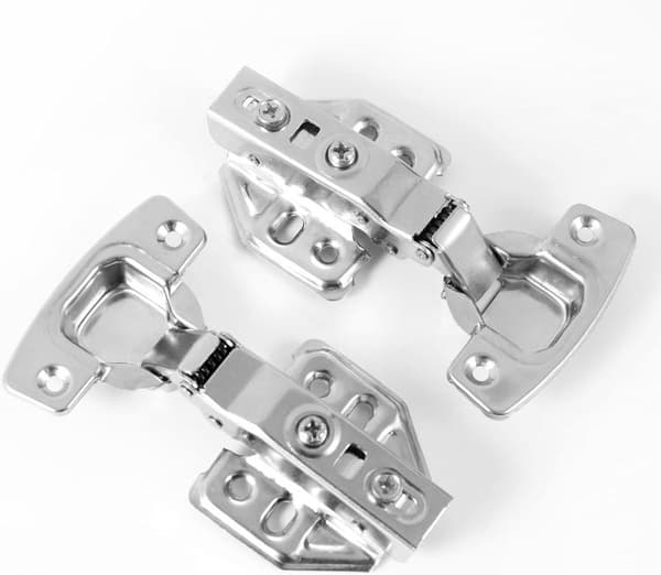 Skåpsgångjärn – för skåp där dörrpanelen inte täcker sidopanelen – 2-pack, silver