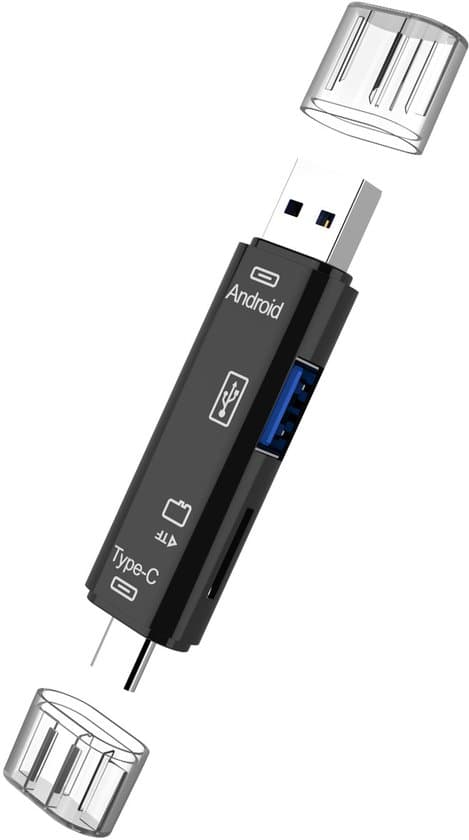 5-i-1 multifunktionel SD-kortlæser – Micro SD/TF, USB C OTG, egnet til MacBook Pro