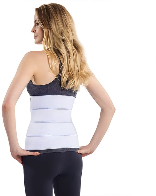 Magbälte efter förlossning, plusstorlek, unisex, andningsbart elastiskt midjeband, för postoperativ fixering, XL-storlek.