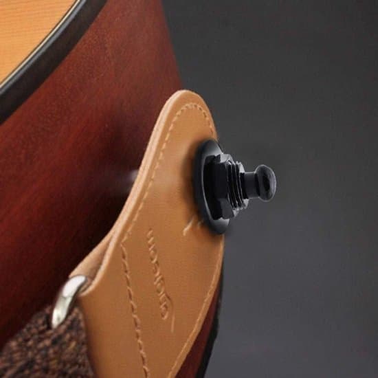 Gitarrrem - Snabbkoppling - Enkel att installera - Svart - Remlås - Säkerhetssystem - Lämplig för akustiska och elektriska gitarrer