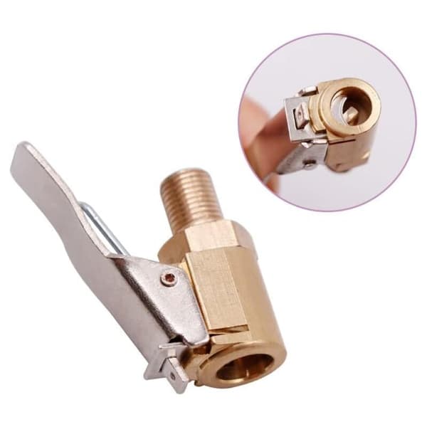 Messing oppustningsdyser, luftpumpeclips, bilventiladaptere, konnektorclips