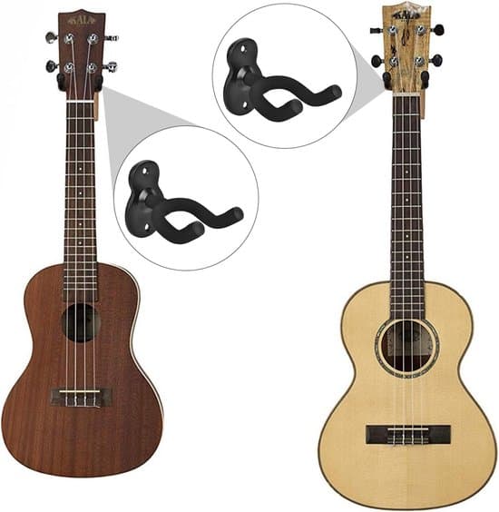2-delat gitarrställ - gitarr - gitarrhängare - Gitarrväggfäste - Väggfäste - Gitarrväggfäste – Väggfäste - Svart