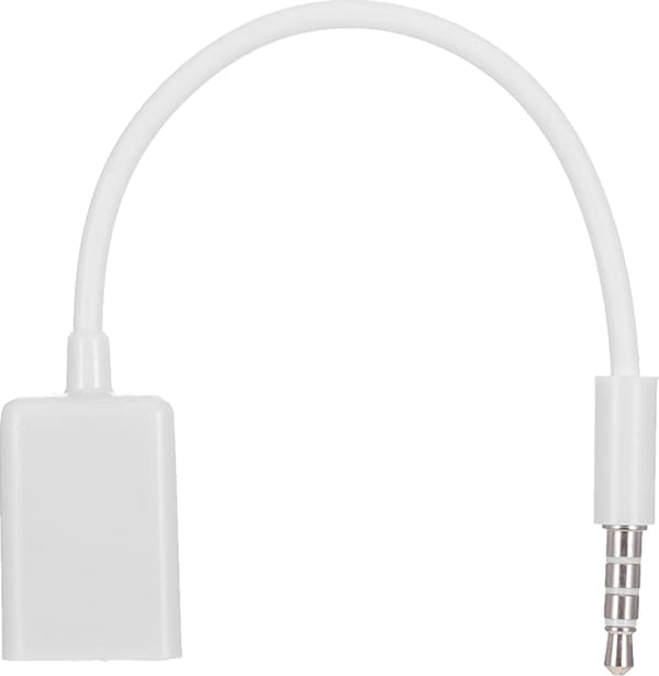 3,5 mm till USB billjudkabel - Vit