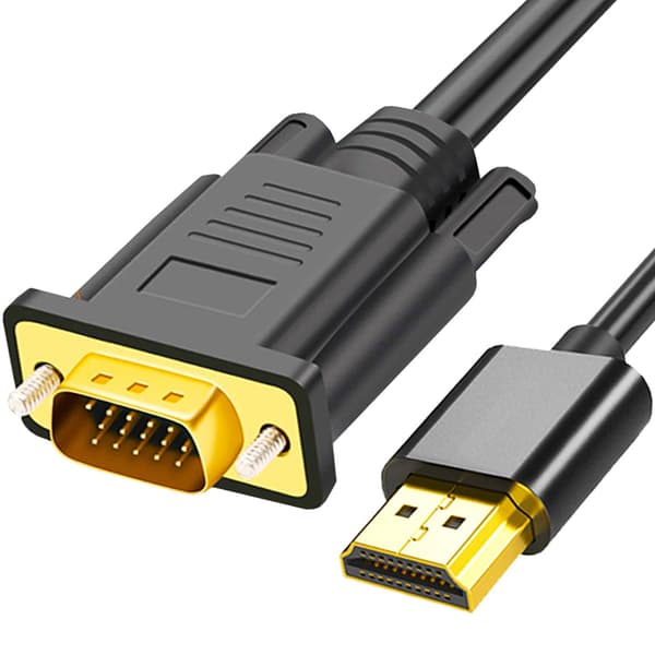 HDMI til VGA, 1,8 meter HDMI til VGA-kabel (han til han)