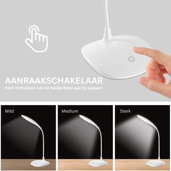 - Stående lysstofrørslampe - Bordlampe - Dæmpbar