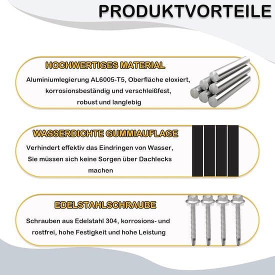 Solpanelhållare för 2 moduler med 12 cm skena och justerbara klämmor