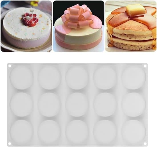 2 stk. rund 3D silikone kageform og mousse dessertform til cupcakes og chokolade