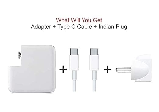 USB-C oplader til MacBook Air Pro M1 M2 M3 M4, bærbar rejseadapter med kabel