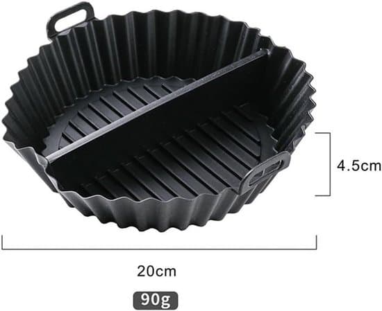 To-delt silikone bageunderlag – velegnet til ovn og airfryer – sort