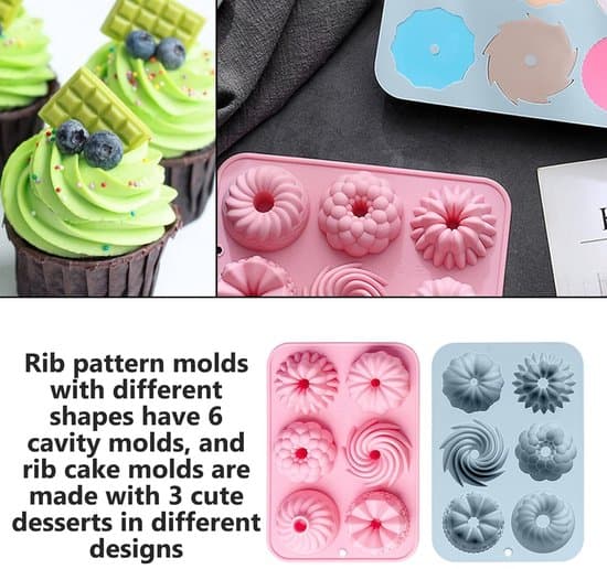 Mini Buntkakformar - Silikonbakformar - 6-pack - Värmebeständiga