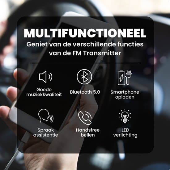 FM Bluetooth-sändare, bilradio, billaddare, dubbel USB, handsfree-samtal, Bluetooth-adapter