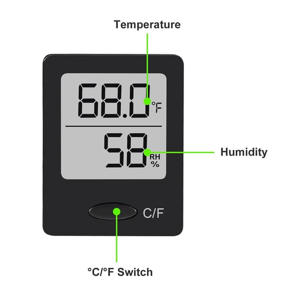 2-pack mini digital inomhustermometer och luftfuktighetsmätare