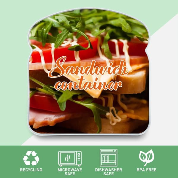 Genanvendelige PP-sandwichbokse (4-pak)
