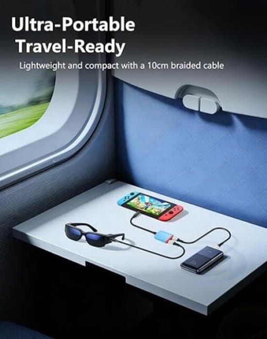 Dobbelt USB-C Port Splitter Hub - Universal til AR-briller/Switch/Steam Deck