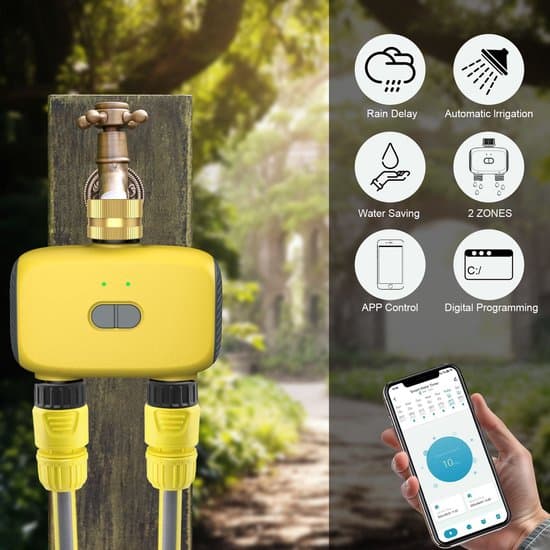 Smart Wi-Fi Bevattningstimer med Dubbla Zoner, Programmerbart App-styrt Bevattningssystem för Trädgårdar.