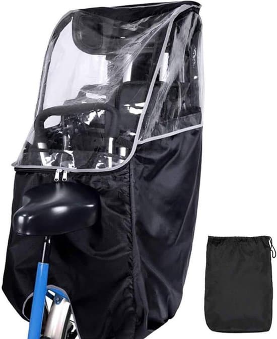 Cykel sadel regnskydd, cape-stil, vindtätt, hopfällbart, bärbart, transparent