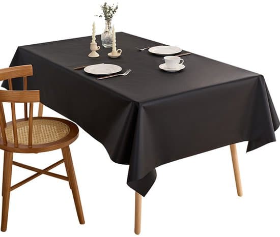 140x220cm Vattentät Rektangulär Duk - Reptålig - Svart