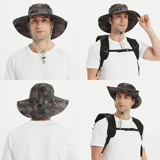 Mænds sommer camouflage solhat / jagtkasket