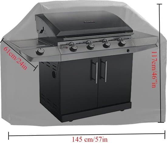100 x 60 x 150 cm Sort Vandtæt BBQ Grillovertræk