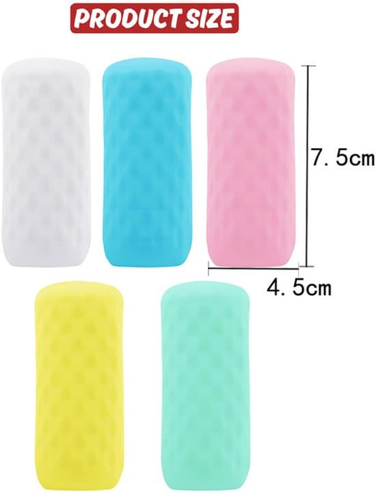 5-pack viktiga reseflaskskydd i silikon - läckagesäkra - unisex