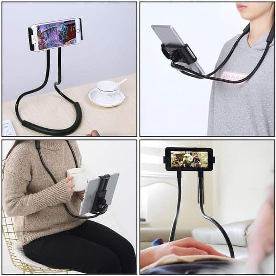 Plus - Universal hals-telefonholder - Dovendyr mobiltelefonholder - Sort