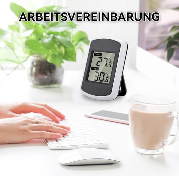 Trådlös digital inomhus-/utomhustermometer väderstation med LCD-display