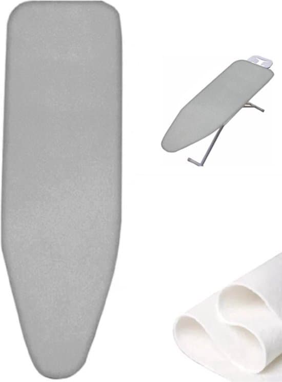 Silvergrå Universal 130x48 cm Strykbrädsöverdrag