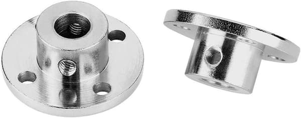 Et sæt med 4 flangeforbindere, der passer til 8 mm motorakselkoblinger
