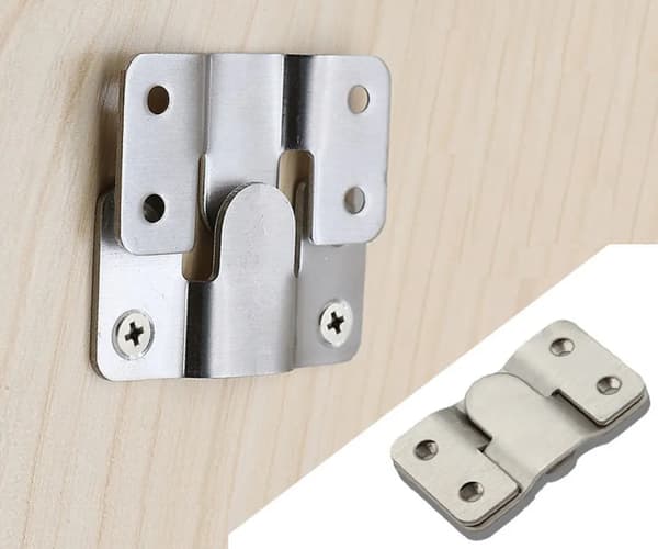 2-par møbel- og sofakoblinger (54x30 mm) - Snap-on låse til borde, senge og polstring