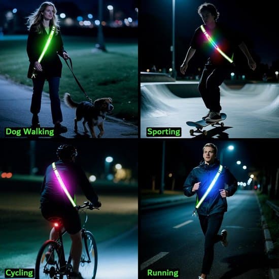 LED reflekterande axelband, USB-uppladdningsbara, hög synlighet