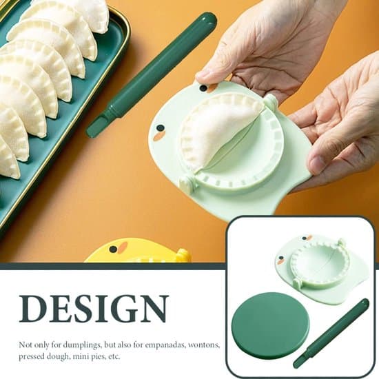 2 sæt dumplingforme - Ergonomisk manuel dumplingmaskine, kinesisk dumplingform, 3-i-1 (grøn)