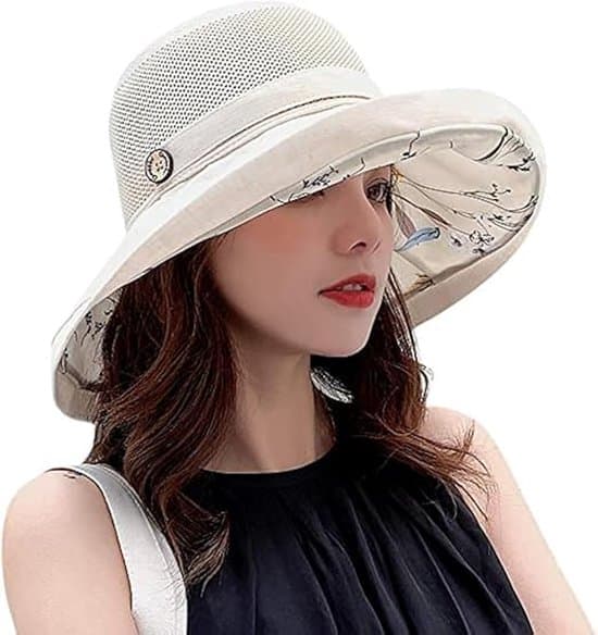Dame Solhat - Strandhat - Sommer - Mesh - Solhat - Strand Fiskerhat - Sammenfoldelig