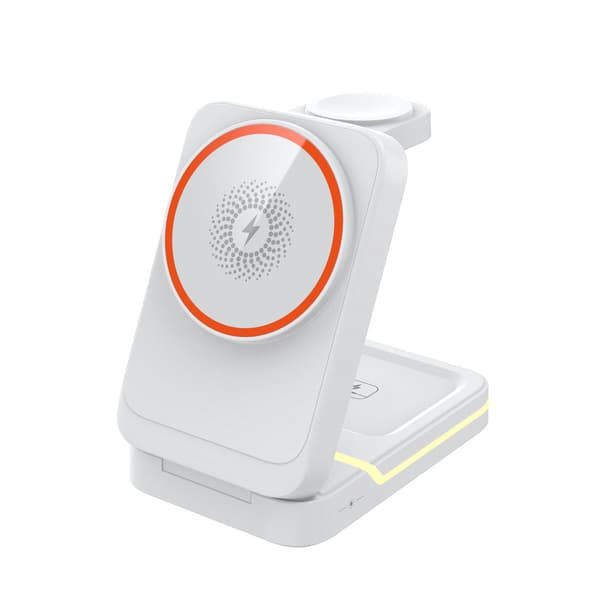 3-i-1 Ladestation - Trådløs - Egnet til Apple iPhone, Watch, AirPods - Sort
