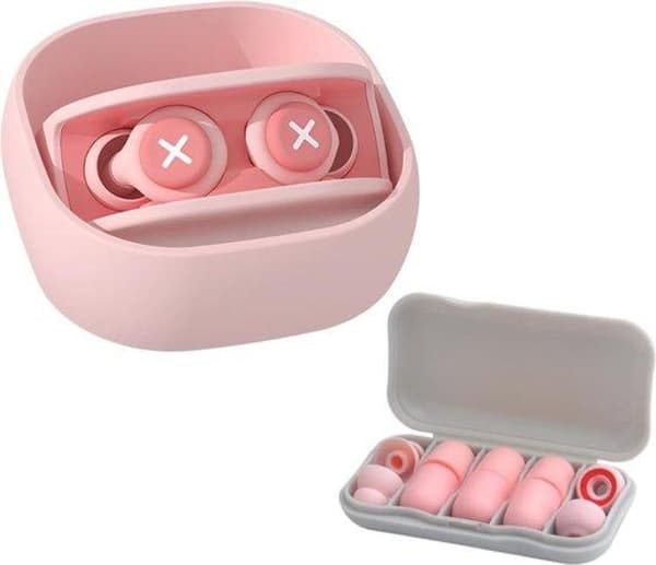 Bekväma skyddande öronproppar för semestern, rosa
