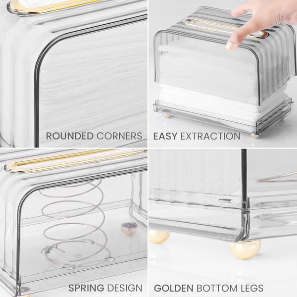 Transparent Tygbox i Plast – Rektangulär Tygdispenser