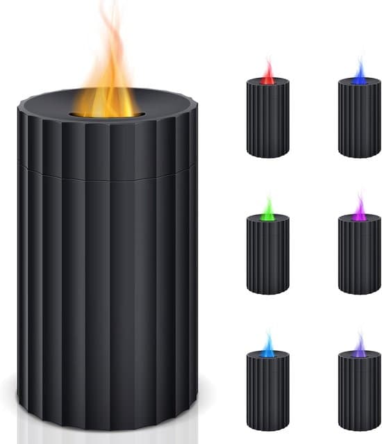 Soveværelsesluftfugter 100 ml kølig tåge med 7 farver lys til børneværelse, lydløs drift auto-diffuser - sort