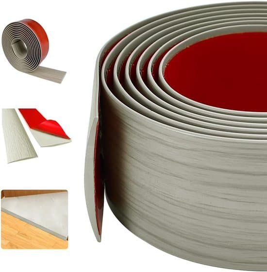 PVC gulvovergangsprofil 200×5cm – Grå, selvklæbende, til fliser