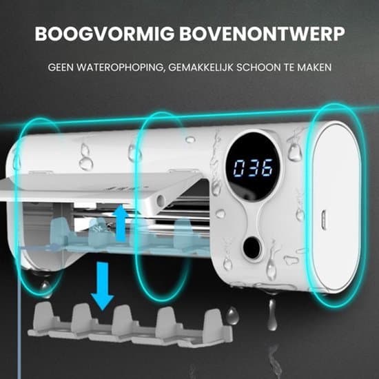 UV-tandbørstesterilisatorholder - 4-børste kapacitet - Badeværelse