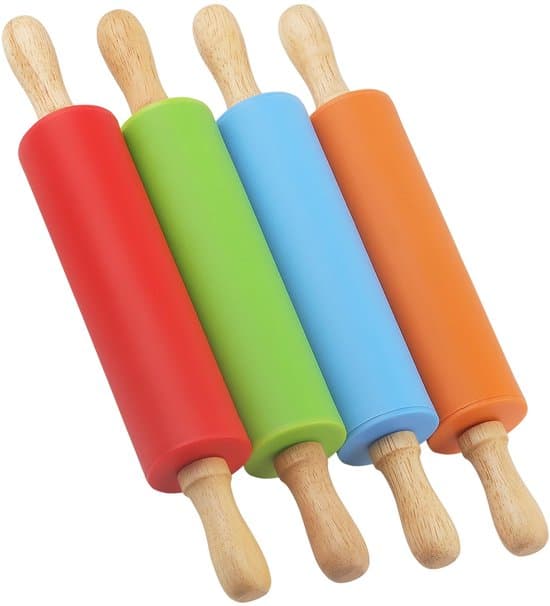 Mini kavel i trä - non-stick silikon - 4-pack
