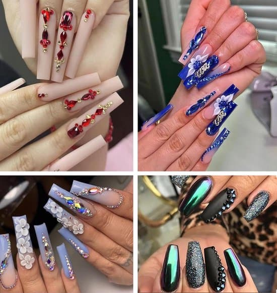 Nagelkonstdekorationsmaterial - strass - heta strass - kläddekorationspress heta strass-set - Set 3