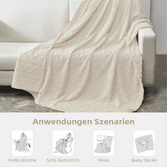 Tæppe - Hyggetæppe - Blødt tæppe - Blødt sofatæppe - Boheme tæppe - 150x200cm - Stuetæppe - Sofatæppe