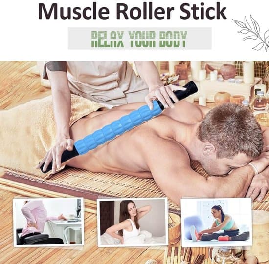 Muskelmassagerulle - stick roller - triggerpunktsmassager - blå