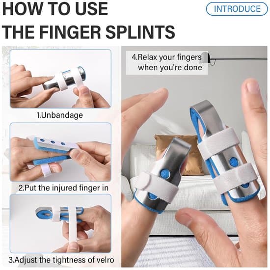 3 fingerbøjler, Stacksche bøjle til mellem-, lille-, ringfinger, børnepegefingerbøjle